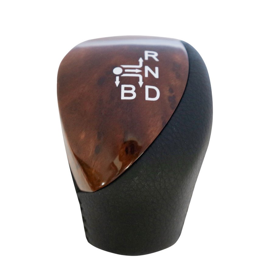 プリウス 30系 ZVW30系 シフトノブ 茶木目調 プリウス30系 SKT20-2 カスタム パーツ カスタムパーツ 内装 内装用品 内装パーツ 人気 おすすめ おしゃれ レザー 革製 木目 シフト ノブ