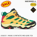 メレル / J500251 / モアブ3シンセティックミッドゴアテックスメンズ(MERRELL MOAB 3 SYNTHETIC MID GORE-TEX M'S)【35%OFF】【セール】【アウトレット】【特価】【SALE】【登山靴】【トレッキングシューズ】【ハイキングシューズ】