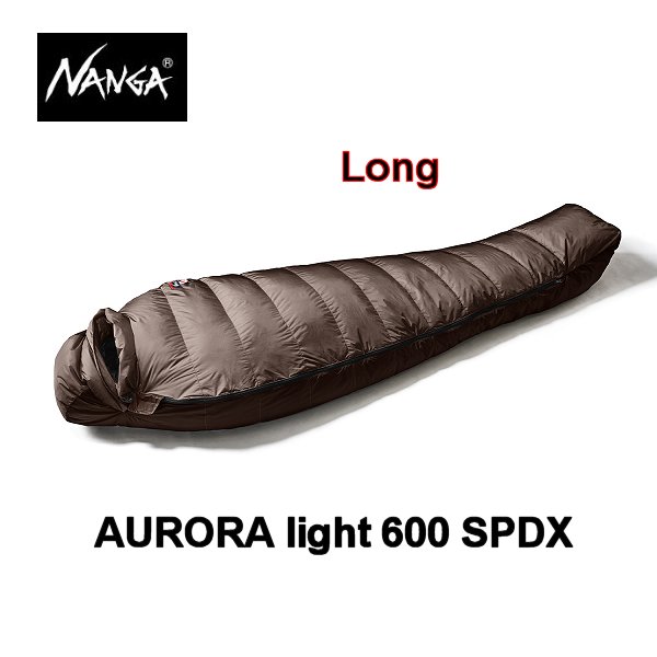 (A)NANGA(ナンガ)・AURORA LIGHT 600 SPDX LONG / オーロラライト600SPDX LONG（ロングサイズ）（N16PL）【30%OFF】【お取寄せになります】【登山】【キャンプ】【シュラフ】【寝袋】【ダウン】【防災用品】