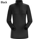 ◎アークテリクス 16241・Phase SL Zip Neck LS Womens/フェーズSL ジップネック ロングスリーブ Women's(Black)L06750400