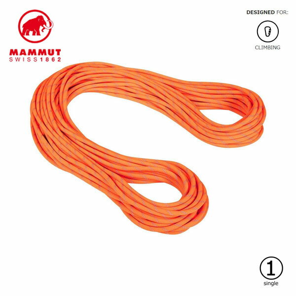 Mammut 9.5 Alpine Dry Rope 50m アルパインクライミング用のシングルロープ｢9.5 Alpine Dry Rope｣。直径、重量、使いやすさの点で、完璧なバランスを持つMAMMUTのベストセラー｢Infinity｣をベースに作られました。軽量、高性能、Dry加工という特徴も備えていて、多目的に使えるシングルロープです。 ・縫製パターン: Basic ・カラーロープ仕上げ: Dry ・重量: 59 g/m ・直径: 9.5 mm ・衝撃力: 8.8 ・ロープタイプ: シングル ・外皮比: 40 ・伸縮性(80 kg): 8 ・最初の落下の伸縮性: 32 ・UIAA乾燥試験: 1.5 ・UIAA落下(1ロープ80kg): 8 - 9・UIAAに準拠した長時間続く撥水・防汚効果と,過酷な状況における最大限の安全性 ・UIAAの吸水性テストで1.5%未満を達成 ・Dry加工による優れた耐摩耗性 ・いつでも使用可能な状態のパッケージが,ロープの結び目発生を防止 ・センターマーク 特徴 ・UIAAに準拠した長時間続く撥水・防汚効果と,過酷な状況における最大限の安全性 ・UIAAの吸水性テストで1.5%未満を達成 ・Dry加工による優れた耐摩耗性 ・いつでも使用可能な状態のパッケージが,ロープの結び目発生を防止 ・センターマーク メーカー希望小売価格はメーカーカタログに基づいて掲載していますMAMMUT（マムート）*さかいやスポーツはマムート製品の正規販売店です*