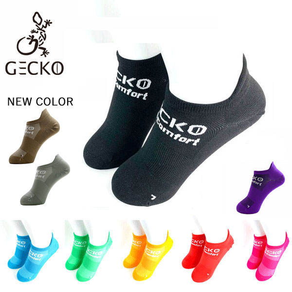 GECKO Ergo Comfort Active 人気のErgo Comfortにカラーシリーズが登場！ Ergo Comfortの機能はそのままに踵の上を保護する部分を追加しています。 メッシュ加工と抗菌加工処理により防臭効果が長持ちします。マルチY字縫製により踵部分に立体的な形状を持たせ、快適さとヒール保持性能をアップさせます。 ※より快適に履いていただくために、この靴下には「左右」があります。Lが左足、Rが右足に来るよう着用してください。 ※お取り扱い上の注意※ 洗濯に際して漂白剤は使用しないでください。 乾燥機は使用しないでください。 アイロンを使用しないでください。 素材構成：ナイロン　ポリウレタン　ポリエステル ※パッケージ、ソックスのロゴが新しくなりました。他の商品もActiveと同じロゴに順次変更されていきます。GECKO (ゲッコー)