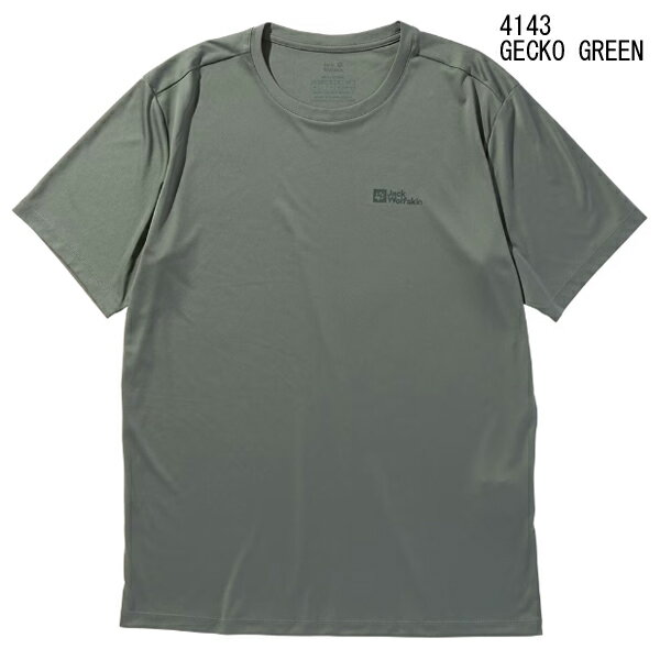 ジャックウルフスキン 1807072_4143・TECH T M(GECKO GREEN)【30%OFF】【シャツ】【キャンプ】【トレッ..