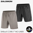 (T)サロモン LC2450800・SHKout CORE 7'' NO LINER(シェイクアウトコア7インチショーツノーライナー)【短パン】【トレイルランニング】【ランニング】【ジョギング】【マラソン】【ウエア館】(4)