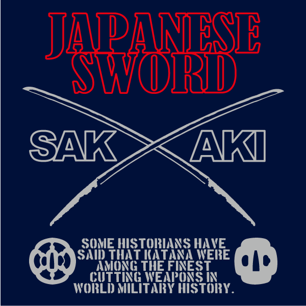 SAKAKI 日本刀 長袖Tシャツ