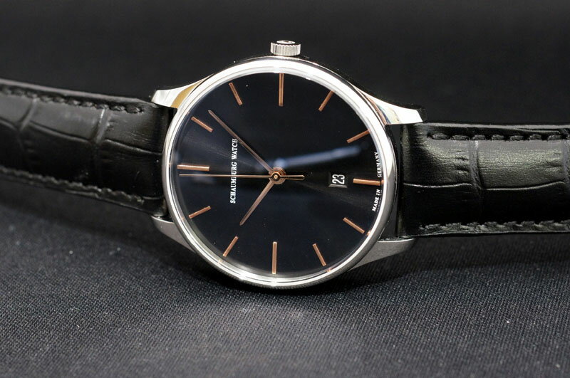 正規品　SCHAUBURG WATCH　シャウボーグウォッチ　MADE IN GERMANY　ドイツ製　腕時計　自動巻　ブラック文字盤　クラシック【CLASSOCO-BK　クラソコ BK】