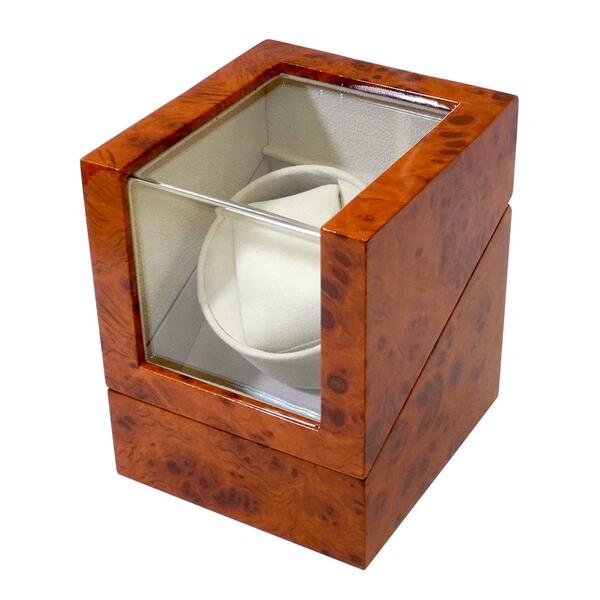 ワインディングマシーン　腕時計1本用　マブチモーターを使用したワインダー 　ブラウン　木目調　MDF..