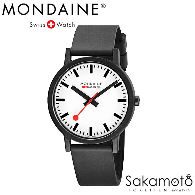 モンディーン 国内正規品【MONDAINE(モンディーン)】【essence(エッセンス)シリーズ】ホワイトダイヤル　41ミリケース　クォーツ　専用ポーチ付き　腕時計 シンプル【MS1.41110.RB】AL