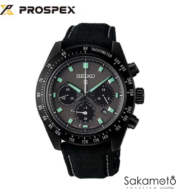 新品 セイコー プロスペックス スピードタイマー ソーラー クロノグラフ メンズ 腕時計 オールブラック SEIKO PROSPEX SPEEDTIMER【SBDL105】
