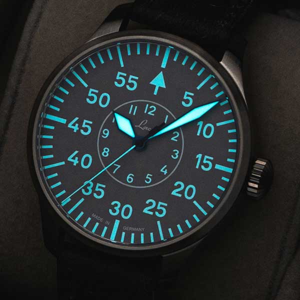 国内正規品【Laco　ラコ】ドイツ製パイロットウォッチ【PILOT Aachen42 Grau】【パイロット アーヘン42 グラウ】自動巻き　グレー文字盤　革バンド　42ミリケース【862159】