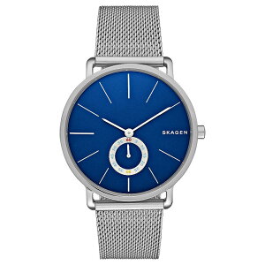 商品画像：金沢　時計職人の店　さかもとで人気の【30％OFF】正規品SKAGEN【スカーゲン】デンマーク発　北欧デザイン【最後の1点】薄型　電池式クォーツ　ブルー文字盤　ステンレスメッシュベルト　腕時計　メンズ　男性用【SKW6230】AE