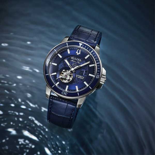 国内正規品【BULOVA】ブローバ 腕時計 メンズ 　マリンスターモデル【Marine　Star】【ラバーストラップ】20気圧防水【96A291】