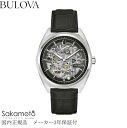 国内正規品【BULOVA】ブローバ 腕時計 メンズ 【クラシック サーベイヤー】スケルトン仕様 自動巻き 41ミリブラック革ストラップ【96A310】