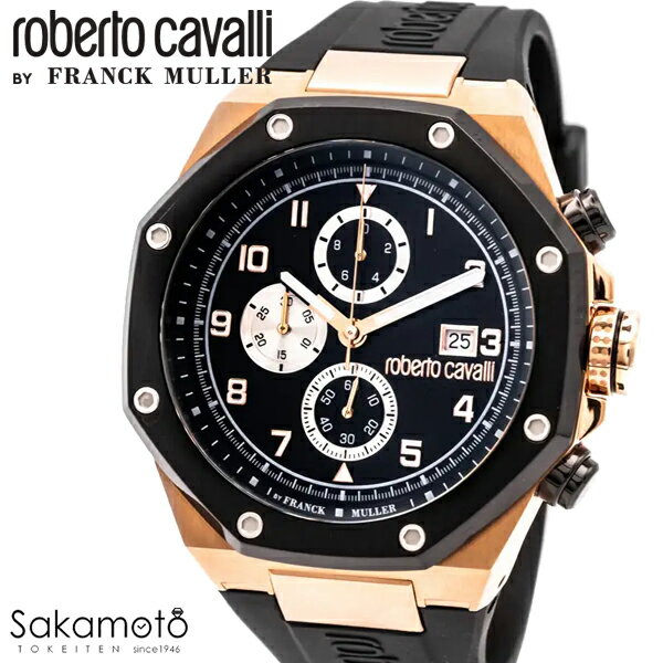 国内正規品 roberto cavalli BY FRANCK MULLER ロベルトカヴァリ バイ フランクミュラー 腕時計 ウォッチ クォーツ メンズ 男性 紳士 【RV1G259P0051】