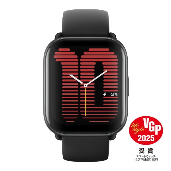 正規品　Amazfit（アマズフィット）　Active（アクティブ）　42mm　スマートウォッチ　大画面　軽量　 運動　スポーツ　着信通知　健康管理　ロングバッテリー　レディネス分析　iPhone / Android 対応　SP170066