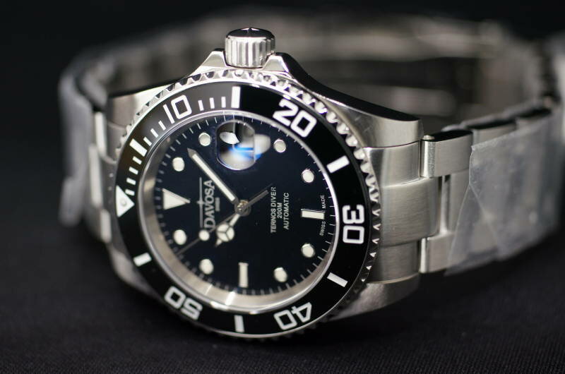 国内正規品　DAVOSA ダボサ【Ternos】テルノス ブラック セラミックベゼル スイス製自動巻き オートマチック ステンレスベルト ダイバーズウォッチ メンズ 男性用 腕時計【161.555.50】