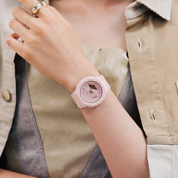CASIO カシオ PairWatch ペアウォッチ G-SHOCK プレゼント ギフト カップル 夫婦 記念日 誕生日 ジーショック ミッドサイズ 八角形 オクタゴン 薄型 カーボンコアガード デジアナ 電池式クオーツ 純正ペアケース 【GA-2100-1AJF&GMA-S2100BA-4AJF】