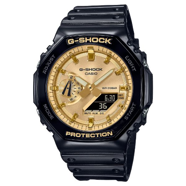 【2023.08発売】CASIO カシオ PairWatch ペアウォッチ G-SHOCK プレゼント ギフト カップル 夫婦 記念日 誕生日 ジーショック ミッドサイズ 八角形 オクタゴン 薄型 カーボンコアガード デジアナ 電池式クオーツ 純正ペアケース 【GA-2100GB-1AJF&GMA-S2100MD-7AJF】