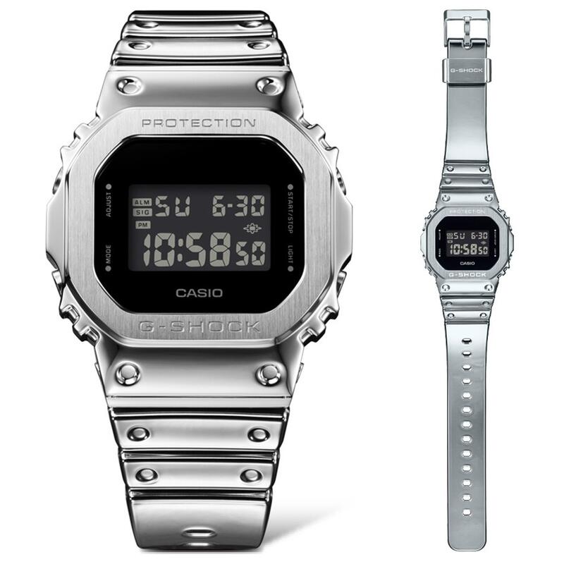 【2025年1月発売】G-SHOCK Gショック METALLIC SERIES シルバー メタルベゼル GM-5600YM-8JF