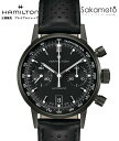 国内正規品ハミルトン【HAMILTON】イントラマティック クロノ「INTRA‐MATIC」40ミリ ブラックxホワイト 革ストラップ 自動巻き【H38446730】