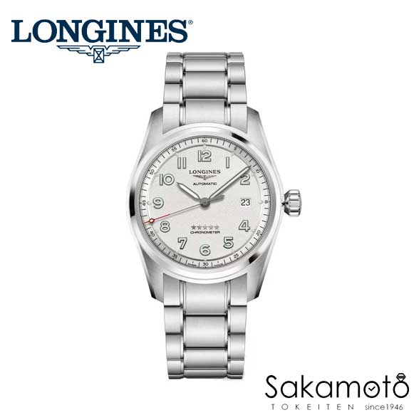 国内正規品Longines　ロンジン【Longines Spirit】【ロンジン スピリット】クロノメーター自動巻き　シリコンヒゲゼンマイ　メタルバンド（革ストラップ2本付き）40ミリケース　メンズ【男性用】【L3.810.4.73.9】