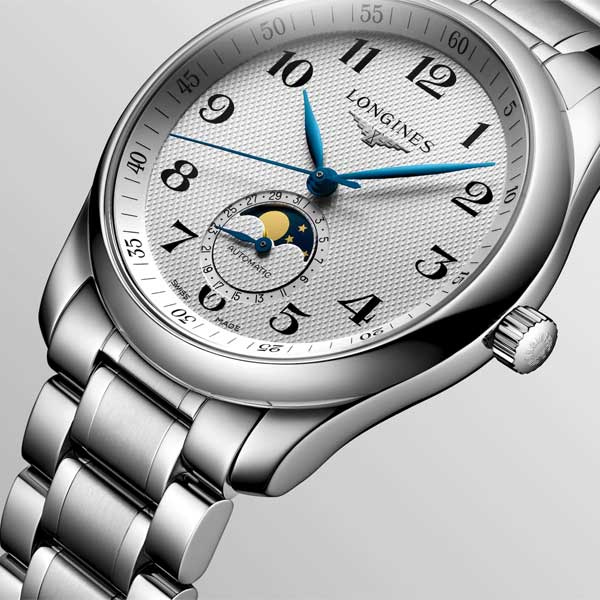 国内正規品　LONGINESロンジン　マスターコレクション　自動巻き ムーンフェイズ付き　デイト付き　40ミリ　ステンレスストラップ【L29094786】【L2.909.4.78.6】