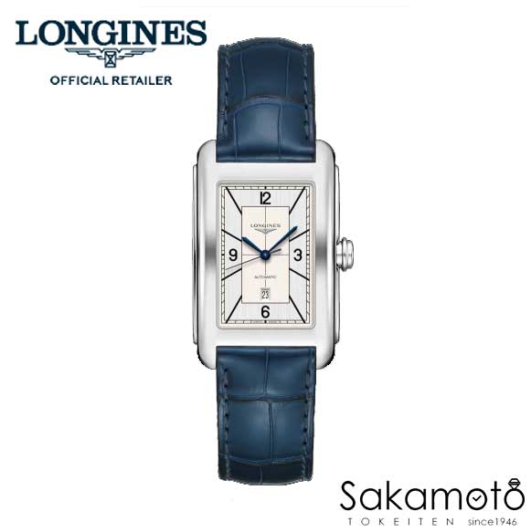 ロンジン 腕時計（メンズ） 正規品ロンジンlongines「ドルチェヴィータ」【DolceVita】スクエアケース　27.7x43.8ミリ【メンズ】【男性用】自動巻き　腕時計　ブルー革ベルト【L5.757.4.73.9】【L57574739】