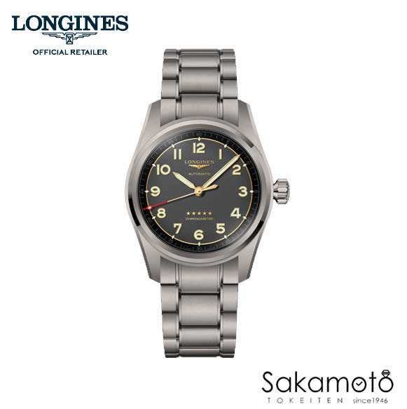 ロンジン 国内正規品Longines　ロンジン【Longines Spirit】【ロンジン スピリット】チタンモデル　クロノメーター自動巻き　シリコンヒゲゼンマイ　メタルバンド　40ミリケース　メンズ【男性用】【L3.810.1.53.6】