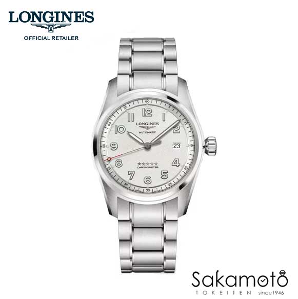 ロンジン 腕時計（メンズ） 国内正規品Longines　ロンジン【Longines Spirit】【ロンジン スピリット】クロノメーター自動巻き　シリコンヒゲゼンマイ　メタルバンド　40ミリケース　メンズ【男性用】【L3.810.4.73.6】