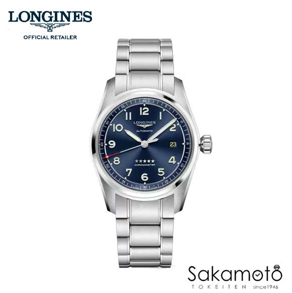 【あす楽】国内正規品Longines　ロンジン【Longines Spirit】【ロンジン スピリット】クロノメーター自動巻き　シリコンヒゲゼンマイ　メタルバンド　40ミリケース　メンズ【男性用】【L3.810.4.93.6】L38104936