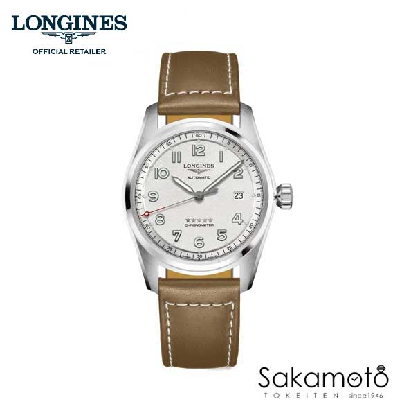 ロンジン 腕時計（メンズ） 国内正規品Longines　ロンジン【Longines Spirit】【ロンジン スピリット】クロノメーター自動巻き　シリコンヒゲゼンマイ　革ストラップ　40ミリケース　メンズ【男性用】【L3.810.4.73.2】