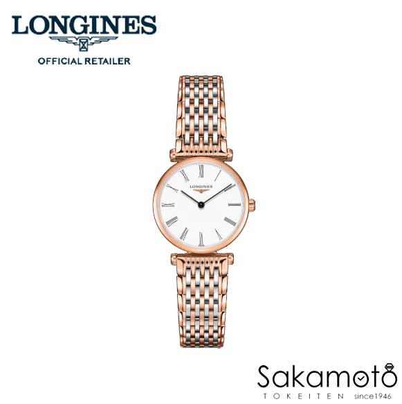 正規品ロンジンlongines「ラ グランクラシック」 La Grande Classique レディースウォッチ 24ミリケース 薄型 厚さ5ミリ クォーツ腕時計 ステンレス＆PYG PVD【送料無料】【L42091917】【L4.209.1.91.7】