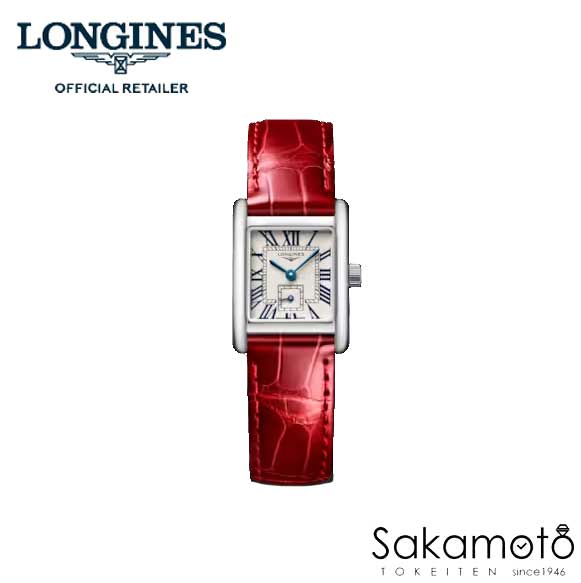 ロンジン 【あす楽】【新作】国内正規品ロンジンlongines「ドルチェヴィータ　ミニ」【DolceVita 】スクエアケース【レディース】【女性用】クォーツ腕時計　レッド革ベルト【L5.200.4.71.5】【L52004715】21.5x29.0mm