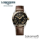 国内正規品Longines ロンジン【Longines Spirit Zulu Time】【ロンジン スピリット ズールータイム】クロノメーター GMT付き 自動巻き シリコンヒゲゼンマイ 18Kベゼル 革バンド 39ミリケース メンズ【男性用】【L3.802.5.53.2】【L38025532】