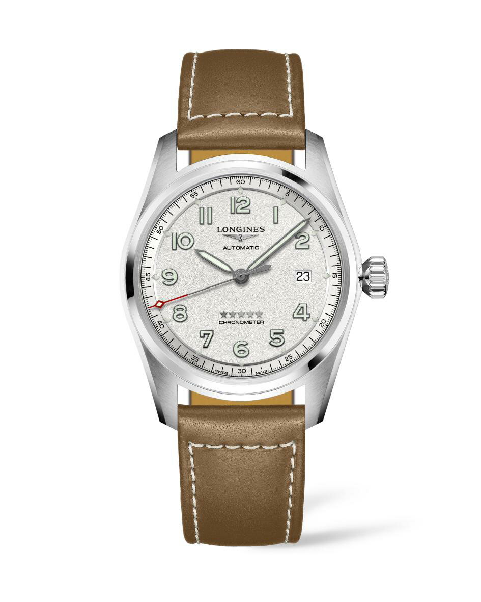 国内正規品Longines　ロンジン【Longines Spirit】【ロンジン スピリット】クロノメーター自動巻き　シリコンヒゲゼンマイ　メタルバンド（革ストラップ2本付き）40ミリケース　メンズ【男性用】【L3.810.4.73.9】