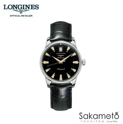 ロンジン 腕時計（メンズ） 正規品Longines【ロンジン】ヘリテージコレクション　3針デイトオートマチック　35ミリケース　ブラックダイヤル【L1.611.4.52.4】【L16114524】