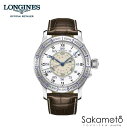 ロンジン 正規品【LONGINES】ロンジン　ヘリテージ【リンドバーグアワーアングルウォッチ】47.5ミリケース　メンズ　腕時計　自動巻き　ホワイト文字盤　裏蓋シースルーバック　ブラウンアリゲーターストラップ【L2.678.4.11.0】L26784110