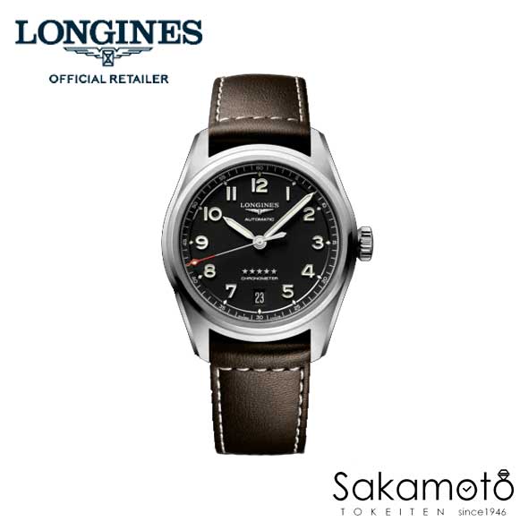 ロンジン 腕時計（メンズ） 国内正規品Longines　ロンジン【Longines Spirit】【ロンジン スピリット】クロノメーター自動巻き　シリコンヒゲゼンマイ　レザーストラップ　37ミリケース　メンズ【男性用】【L3.410.4.53.0】