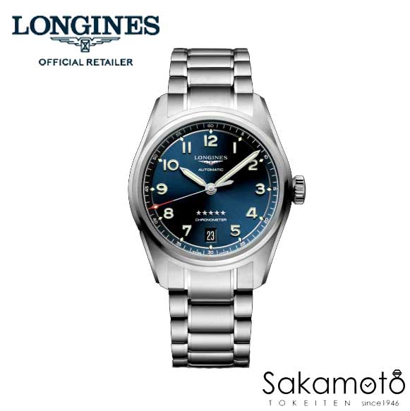 ロンジン 腕時計（メンズ） 国内正規品Longines　ロンジン【Longines Spirit】【ロンジン スピリット】クロノメーター自動巻き　シリコンヒゲゼンマイ　メタルバンド　37ミリケース　メンズ【男性用】【L3.410.4.93.6】