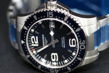 正規品ロンジンlongines ハイドロコンクェスト アルミニウムベゼルHydroConquest Alminium bezel　自動巻　ブルー文字盤　送料無料【L3.741.4.96.6】【L37414966】