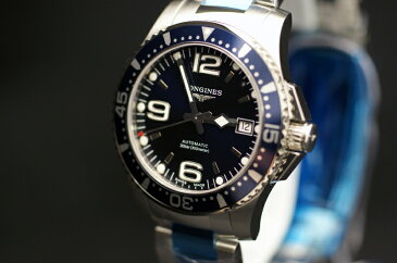 正規品ロンジンlongines ハイドロコンクェスト アルミニウムベゼルHydroConquest Alminium bezel　自動巻　ブルー文字盤　送料無料【L3.741.4.96.6】【L37414966】