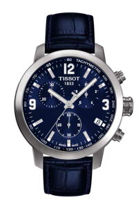 【あす楽】国内正規品TISSOTティソNewPRC200クロノグラフ20気圧防水ブルー文字盤ブルー革ストラップT055.417.16.047.00【smtb-m】【土日発送可能】【T0554171604700】