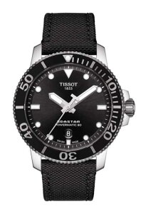 正規品TISSOT【ティソ】 アーバンシースター「SEA STAR」300m防水 自動巻き ブラック文字盤 80時間パワーリザーブ セラミックベゼル【T1204071705100】
