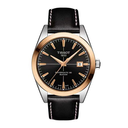正規品TISSOT ティソ ベゼル金無垢【ジェントルマン】シリコンひげゼンマイ 80時間オートマチックモデル【自動巻き】【ブラック革ストラップ】【ブラックサンレイ文字盤】【メンズサイズ】【T9274074605100】 正規品TISSOT ティソ ベゼル金無垢【ジェントルマン】シリコンひげゼンマイ 80時間オートマチックモデル【自動巻き】【ブラック革ストラップ】【ブラックサンレイ文字盤】【メンズサイズ】【T9274074605100】