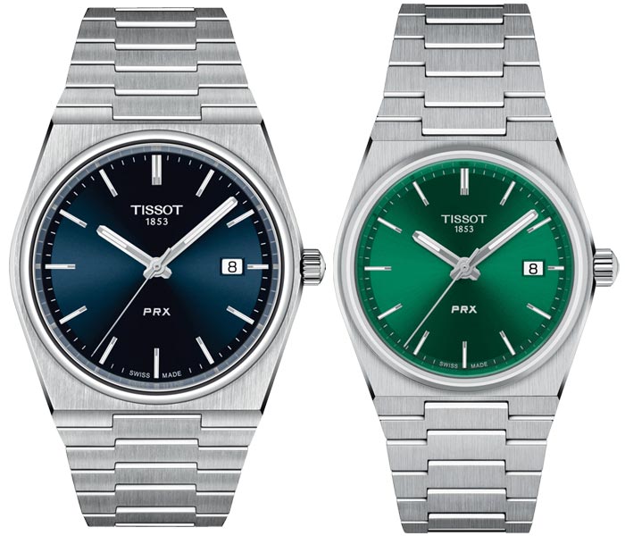 正規品TISSOT ティソ PRX ピーアールエックス 【40ミリ&35ミリ】【ブルー&グリーン】 クォーツ駆動(電池) 100m防水 ペアウォッチ 2本での価格 【T1374101104100&T1372101108100】【ウッドウォッチスタンドプレゼント中】