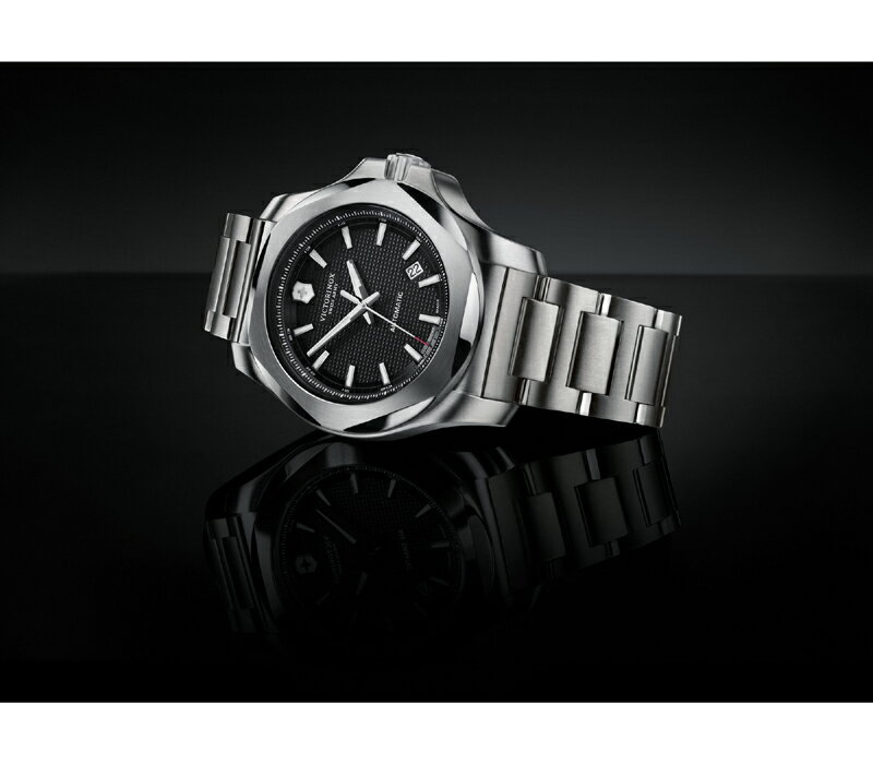 国内正規品VICTORINOX【ビクトリノックス【INOXイノックス】自動巻き【ブラック】戦車が踏んでも壊れない腕時計【241837】ステンレス