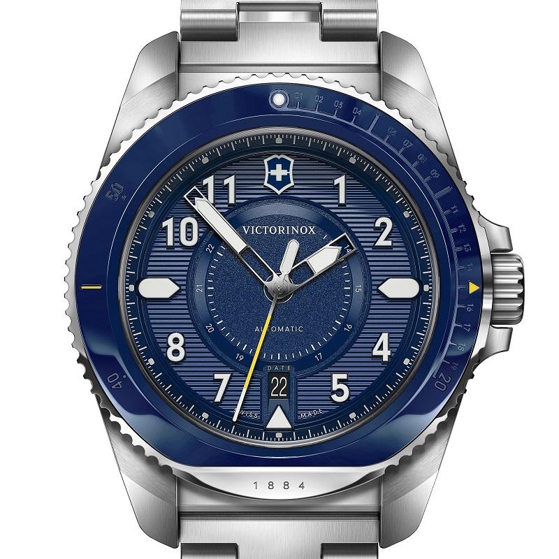 国内正規品VICTORINOXビクトリノックス Journey 1884 自動巻き【242010】ブルー文字盤 43ミリケース 200m防水 ステンレスバンド
