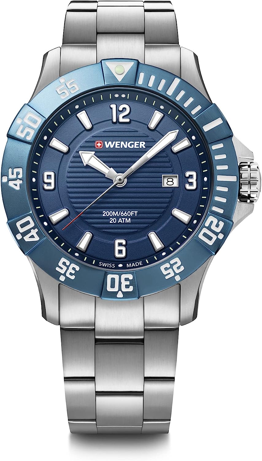 Wenger 200M 防水ダイバーズウォッチ ブラック/ブルー 楽天市場】ウェンガー ダイバーの通販