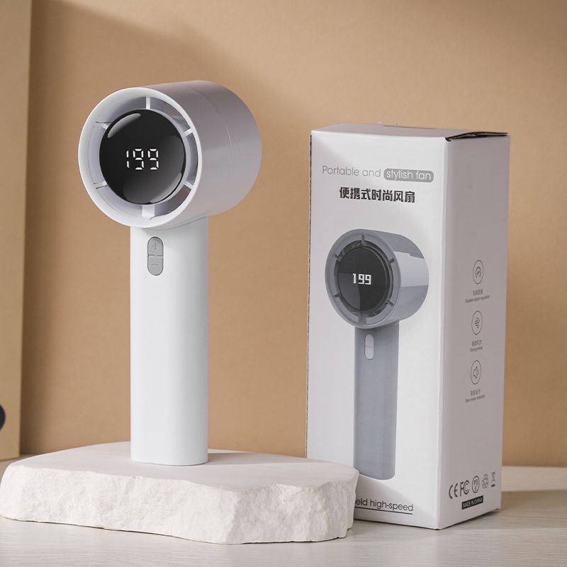 ハンディファン 扇風機 高速ミニタービン小風砲屋外旅行携帯は百速の風力ポケット小型デスクトップファンを持っている