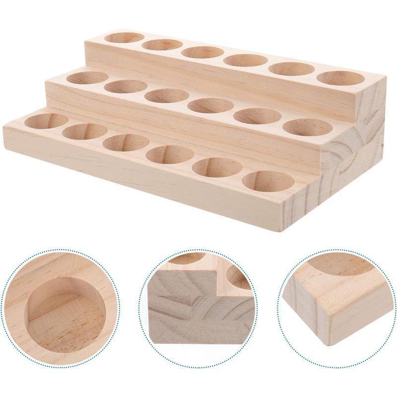 メガ割 お正月は閉まりませんエッセンシャルオイル 収納ケース ディスプレイボックス 木製 3層 本用 精..